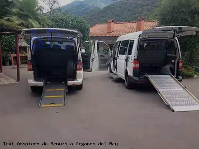 Taxi accesible de Arganda del Rey a Benuza